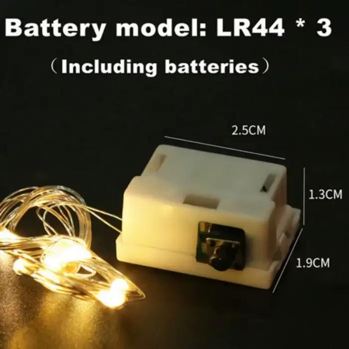 Avec batterie LED guirlandes lumineuses cuivre argent fil guirlande lumineuse fée lumières fête déco