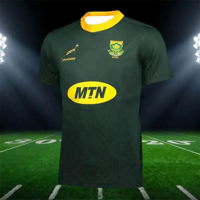 Mode respirant séchage rapide afrique du sud 2019 hommes Rugby Jersey T-shirt pour enfants et adultes Sports d'été