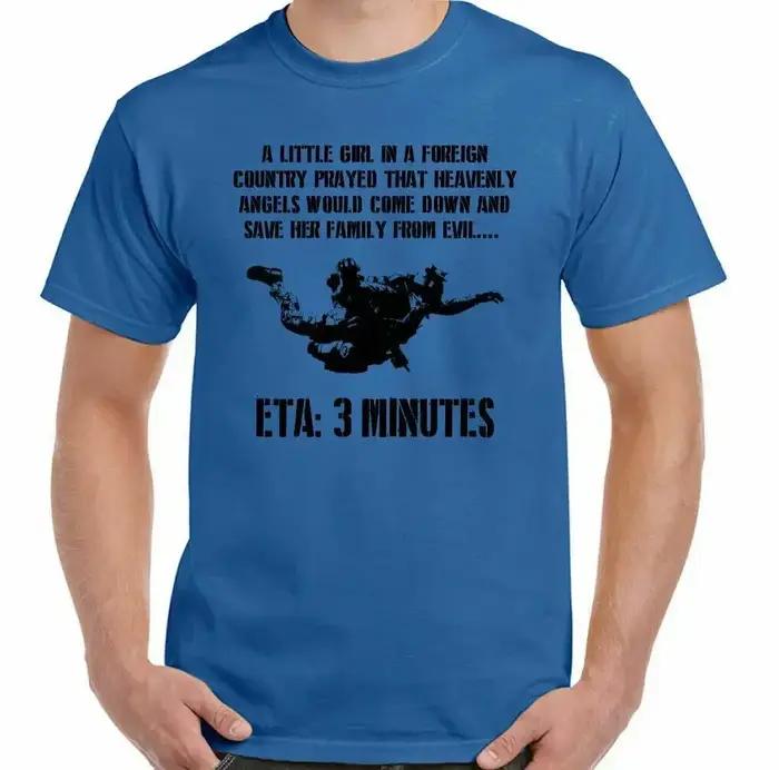 T-shirt du Régiment de Parachute des Forces Spéciales SAS 100% Coton Col Rond d'Été à Manches Courtes