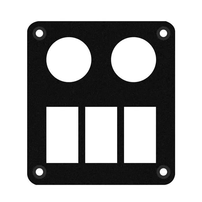 Panneau d'interrupteurs à bascule en aluminium