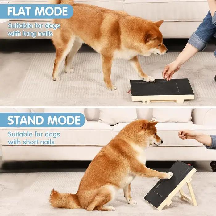 Planche à gratter les ongles pour chien avec boîte à friandises intégrée lime à ongles en bois pour chiot toilettage des griffes pour chiens occasions spéciales