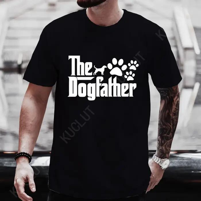 T-shirt à manches courtes pour homme design amusant lettres motif hauts décontractés pour les pères occasions spéciales tout au long de l'année