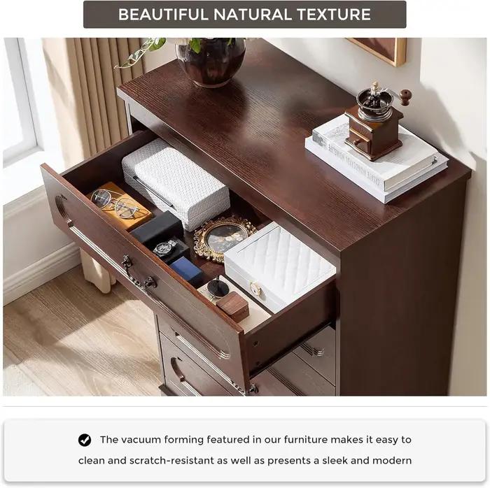 Commode pour chambre à coucher, ferme, commode en bois de cerisier pour chambre à coucher, commodes