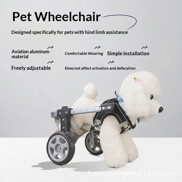 Fauteuil roulant léger et réglable pour animaux de compagnie