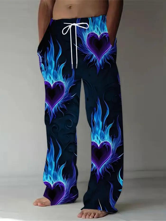 Nouveau style cool, pantalon de sport décontracté à séchage rapide avec imprimé étoile arc-en-ciel fondue en 3D pour hom