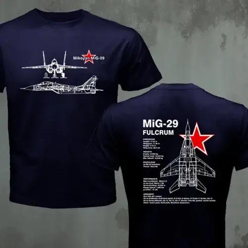 Force de l'air russe Mikoyan MiG-29 Fulcrum Fighter T-Shirt 100% coton col rond manches courtes été décontracté hommes