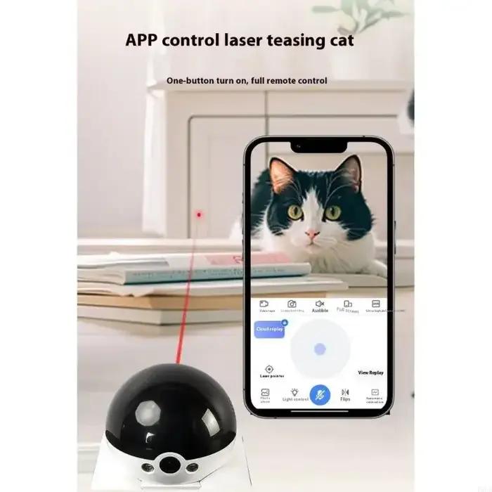 Caméra pour animaux compagnie tournante à 360 degrés avec fonction conversation bidirectionnelle caméras robot