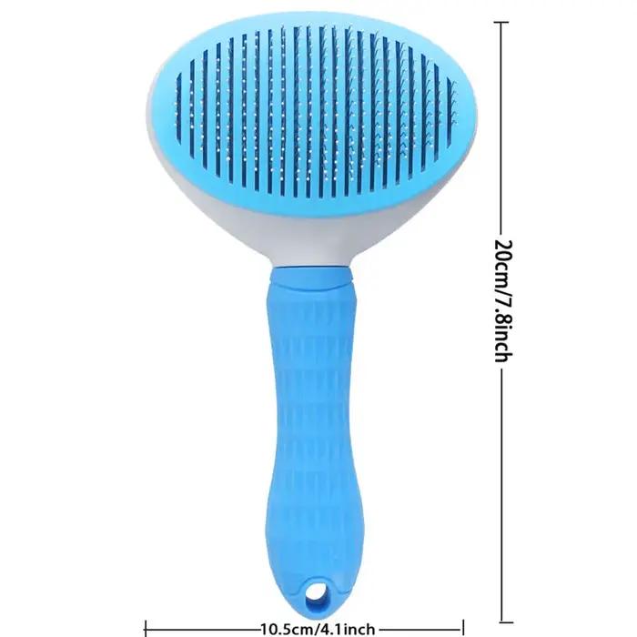 Brosse de toilettage pour chien avec bouton de nettoyage facile peigne de massage pour animaux de compagnie pour démêlage et élimination efficaces des poils pour chiens occaions quotidiennes et cadeau idéal