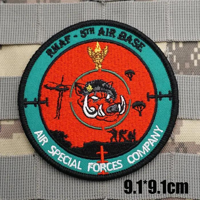 Patchs brodés tactiques militaires drapeau marocain, Badge de sac à dos avec support à crochet pour vêtements
