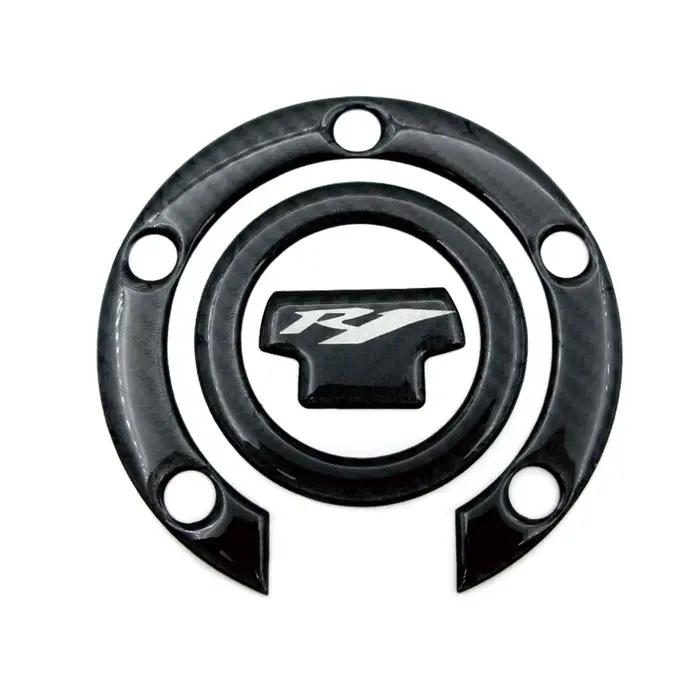 Autocollants de protection pour capuchon de réservoir de moto, en Fiber de carbone, pour Yamaha YZF