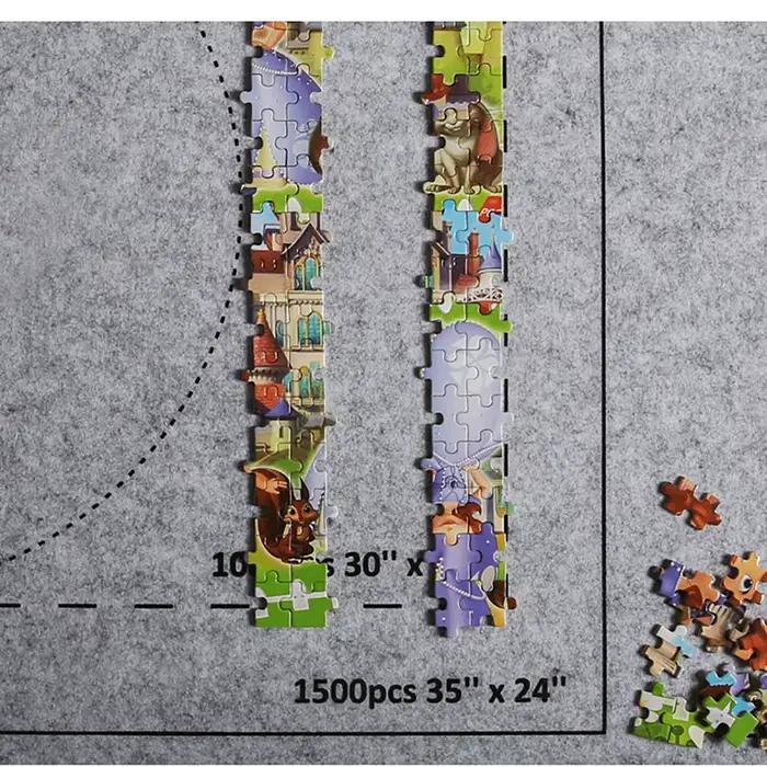 Tapis de puzzle en rouleau de feutre, tapis de jeu, couverture pour jusqu'à 1500 pièces, accessoires
