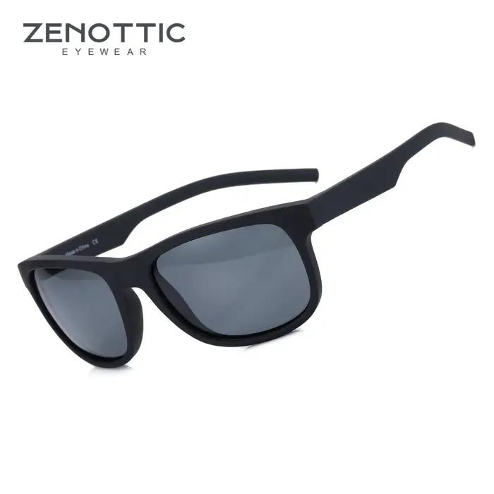 ZENOTTIC-Lunettes de soleil polarisées TR90 pour hommes, lunettes de soleil de conduite, miroir carr