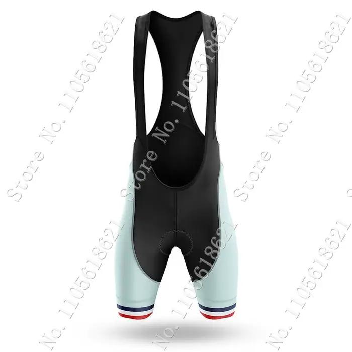 Ensemble Maillot et Cuissard Cyclisme Homme Équipe Nationale de France 2026 Manches Courtes Vêtements Français Vélo de