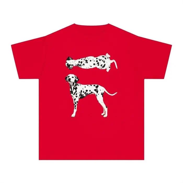 T-shirt graphique chien dalmatien, t-shirt surdimensionné pour amoureux des chiens tachetés, t-shirt