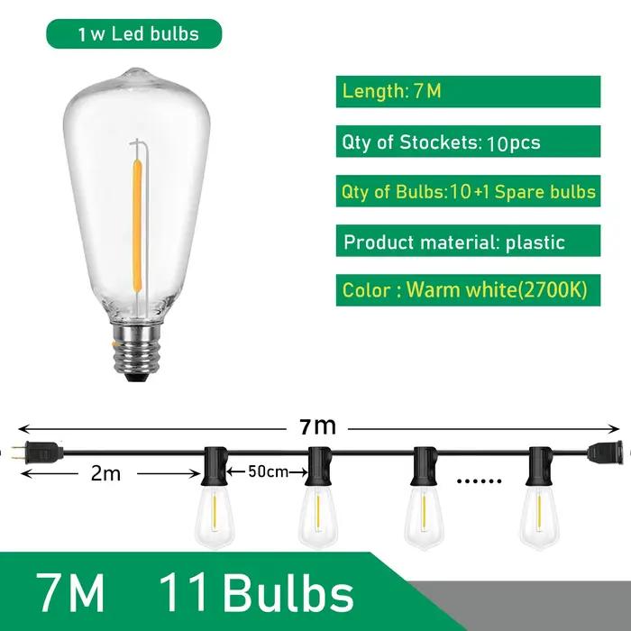 Guirlande lumineuse LED ST38 pour l'extérieur