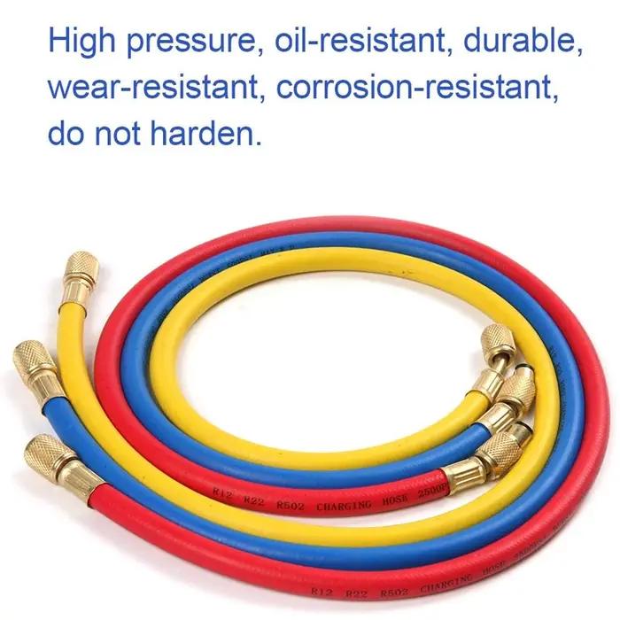 Jeu de tuyaux de chargement de réfrigérant, 3M/118 pouces, 3 pièces (2500 ~ 500) PSI AC, convient à
