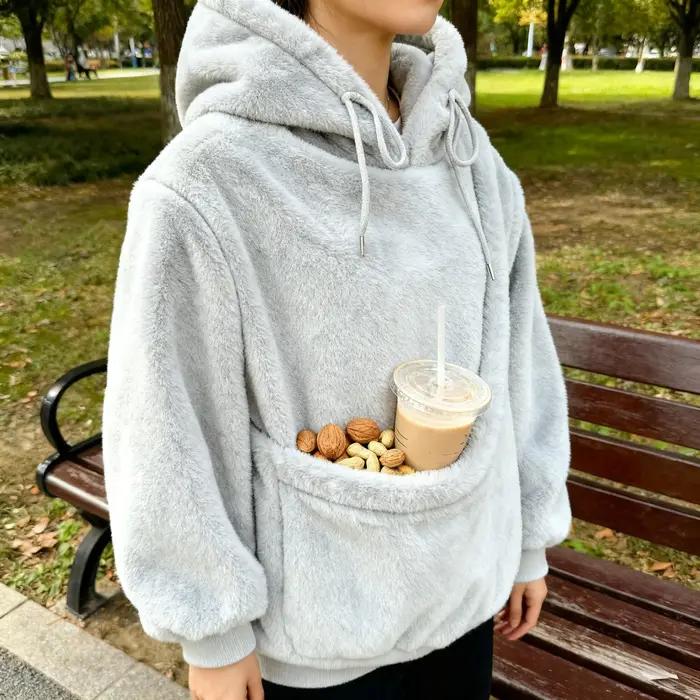 Sweat à capuche porte-animaux pour petits chiens et chats – Sweat-shirt unisexe mains libres