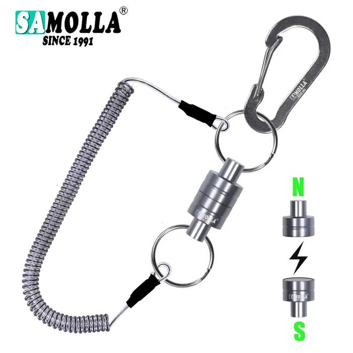 Support de libération de filet magnétique avec lanière enroulée, outils de pêche à la mouche, mousqu