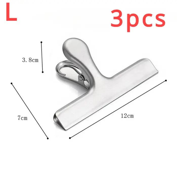 Clips de sac en acier inoxydable respectueux de l'environnement pour sceller des aliments et des documents en cuisine et au bureau occasions quotidiennes et spéciales