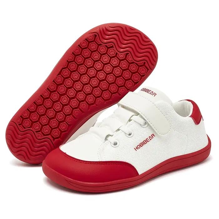 HOBIBEAR enfants bout large pieds nus chaussures garçons filles minimaliste baskets léger crochet boucle maille chaussur