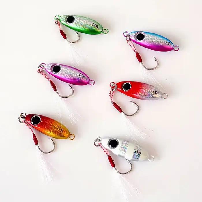 6 pièces Micro métal gabarits leurres de pêche 5.5g/7.5g/10g/14g/17g/21g rivage coulée gabarit
