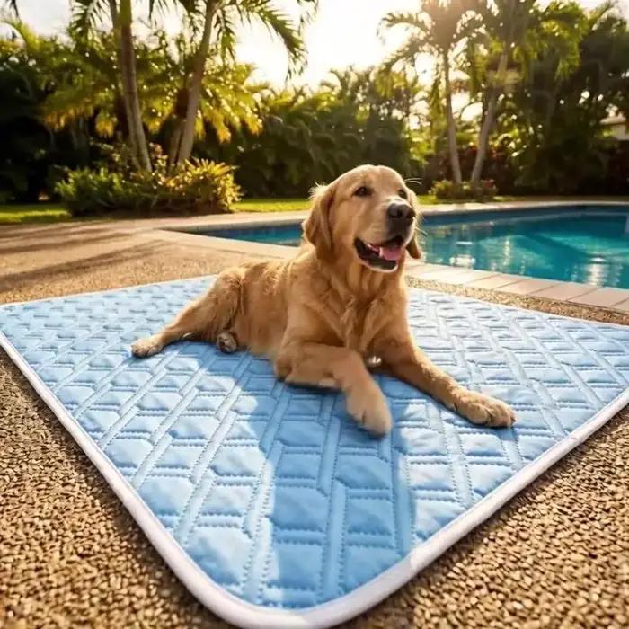 Coussin repos relaxant pour chien avec mélange synthétique pour utilisation intérieure extérieure