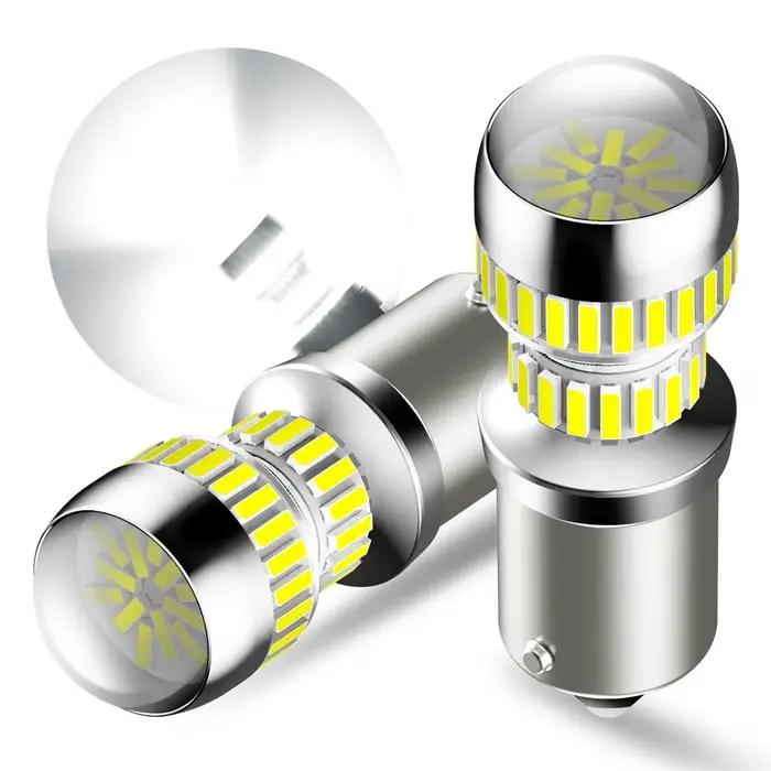 AUXITO 2 pièces P21W LED blanc Canbus sans erreur 1156 BA15S LED feu de recul DRL pour Skoda Octavia 3 Fiat 500 Audi