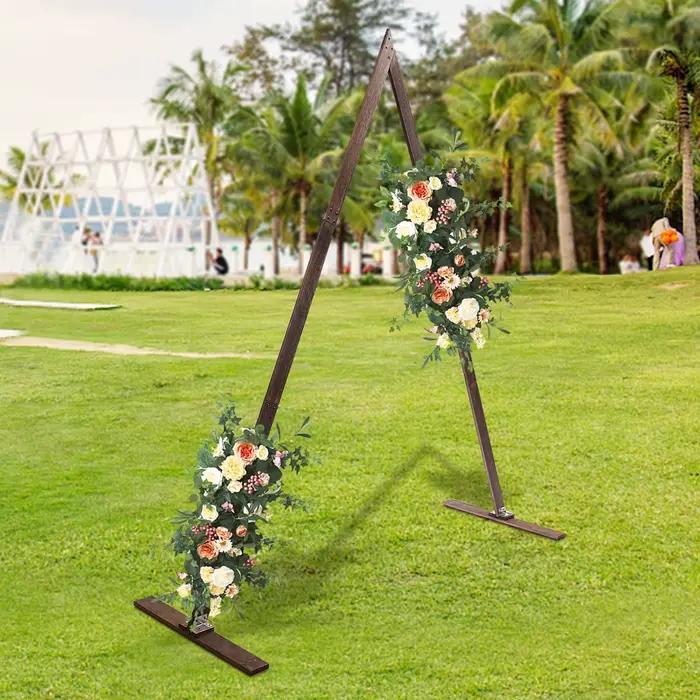 Arche de Mariage en Bois de 8,2 Pieds, Magnifique Support d'Arrière-Plan pour Cérémonie, Jardin