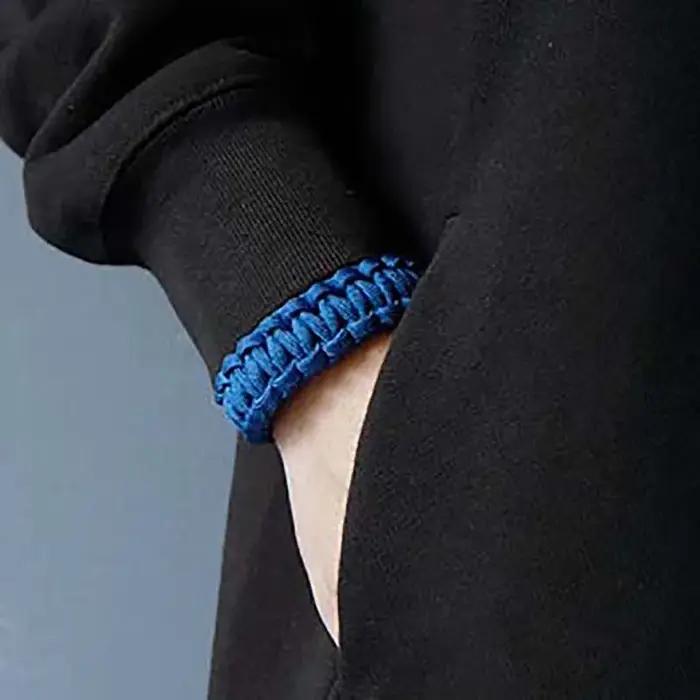 Bracelet d'urgence de survie réglable, 7 couleurs, cordon paracorde 550, cordon de tissage pour Camp