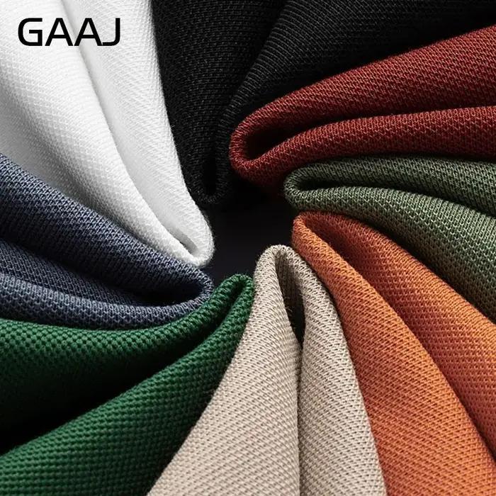 GAAJ-Polo d'affaires pour hommes, hauts de marque décontractés, t-shirt à col rayé, t-shirt en coton de haute qualité, Polo Social, vêtements pour hommes