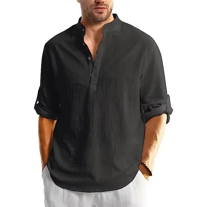 Henley – chemise à manches longues pour hommes
