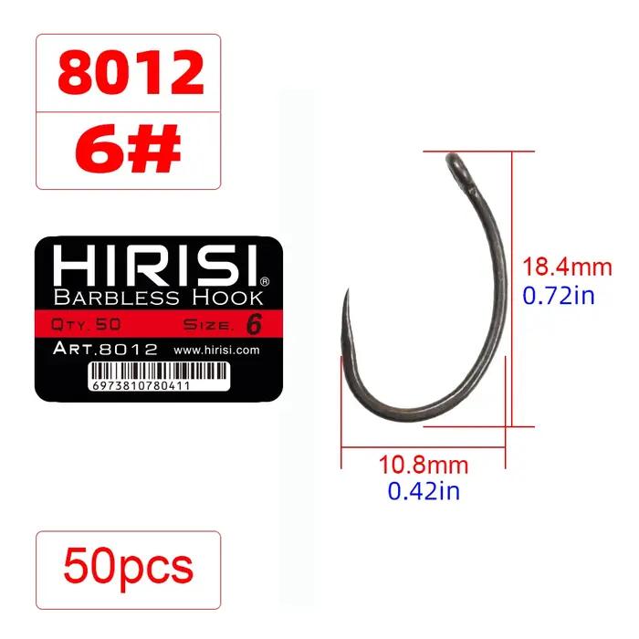 Hirisi 50 pièces Crochets de pêche en acier inoxydable