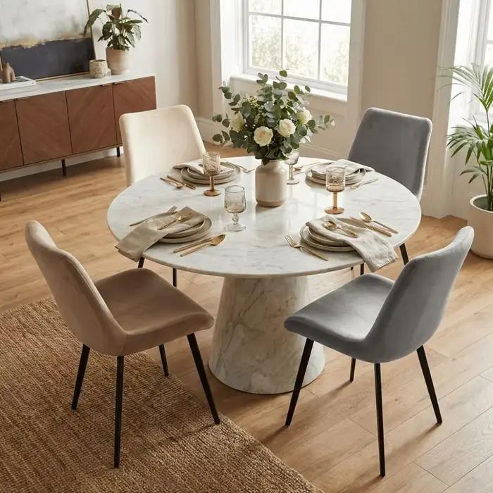 Housses de chaise de salle à manger en velours
