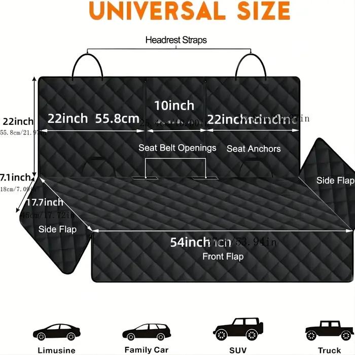 Housse de siège auto premium durable anti-rayures pour chiens
