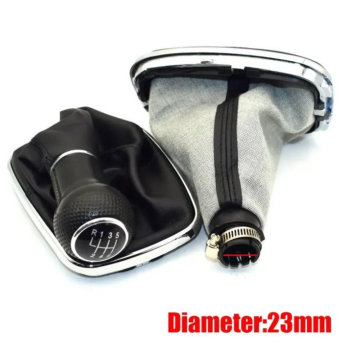 23mm pour Volkswagen VW Golf 4 IV MK4 GTI R32 Bora Jetta 5 vitesses cadre noir pommeau de levier de