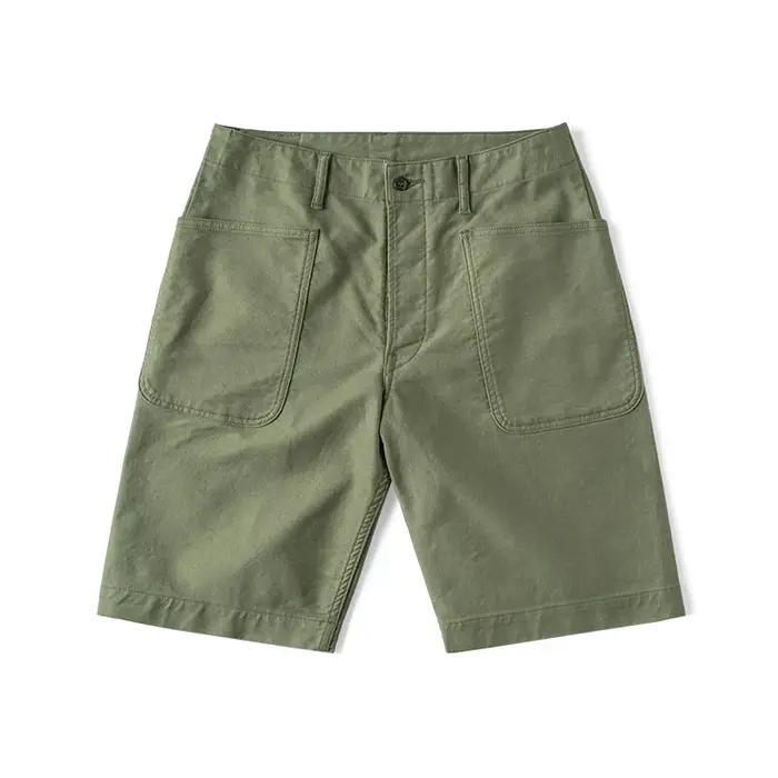 Pantalon de travail utilitaire USN non en stock, en coton 12oz, style militaire vintage, pour homme, été, 4 poches, coupe Bermuda