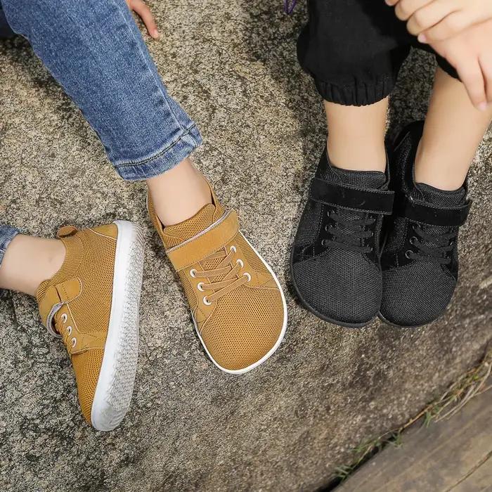 Chaussures pieds nus minimalistes pour petits/grands enfants + zéro chute + baskets larges pour garç