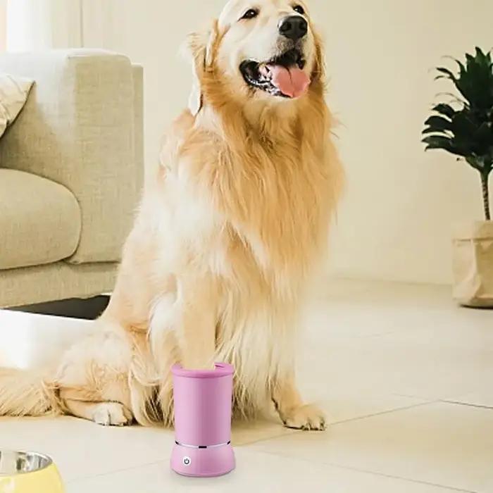 Lave-patte électrique automatique pour animaux de compagnie avec câble de chargement