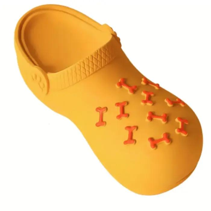 Jouet à mâcher pour chien d'intérieur/extérieur, en latex, en forme de pantoufle, sonore, pour le nettoyage des dents, l'entraînement et le jeu, pour chiens de petite, moyenne et grande taille et chio
