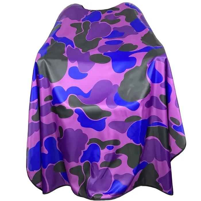1 pièce Tablier de barbier et coiffeur camouflage antistatique, imperméable, type cape de coupe, pou