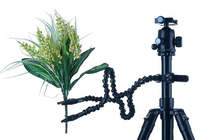Pince Macro Double Magic Arm Guage avec Bras Flexible de 60 cm pour Photographie Macro, Insectes, Fleurs – Outil de Fixation pour Macroshot