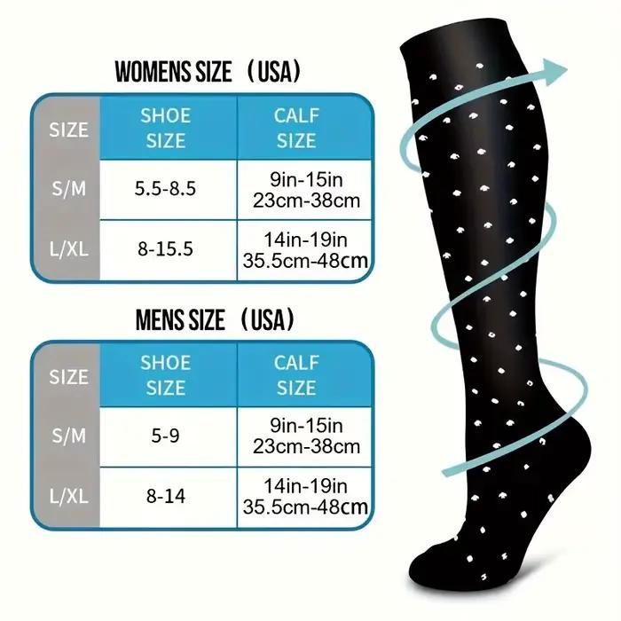 Chaussettes compression chasse 6 paires - Chaussettes de récupération sport running soins infirmiers chasse