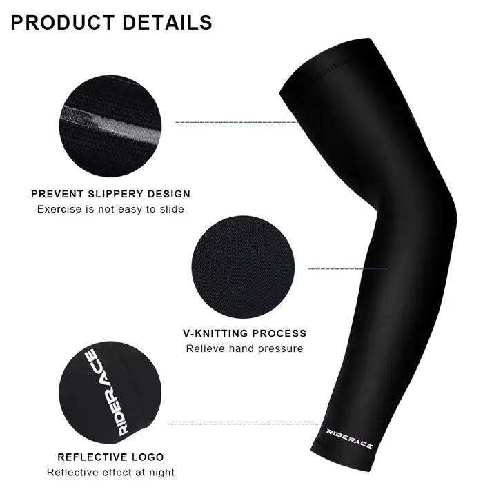 Manchon de bras en soie glacée, séchage rapide, respirant, Protection UV, tenue de Sport, Fitness, b