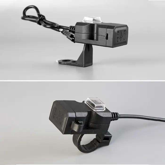 Adaptateur de chargeur de guidon de moto double USB 12V-24V, prise d'alimentation étanche pour iphon