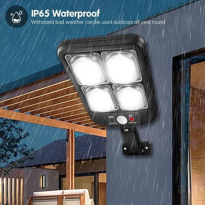Lampadaire solaire étanche avec détecteur de mouvement, 100 LED, 200LED, IP65, extérieur, applique m