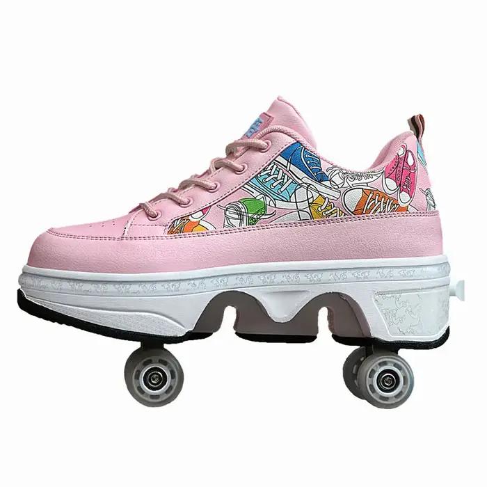 Chaussures de patins à roulettes à déformation