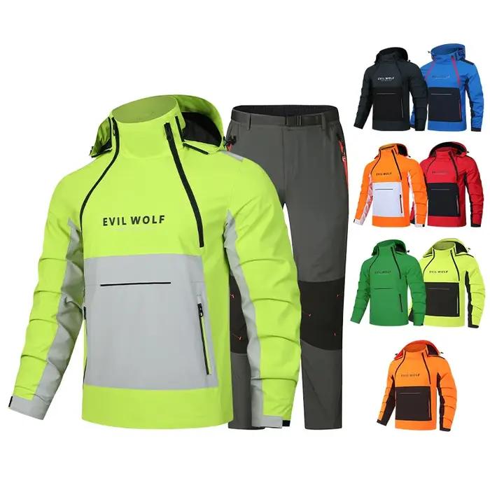 Ensemble imperméable moto : veste et pantalon anti-orage pour camping