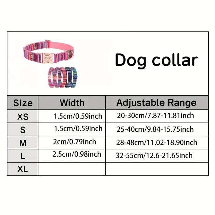 Collier personnalisé pour chien avec gravure nom et numéro de téléphone réglable pour petites et grandes races occassions quotidiennes et spéciales