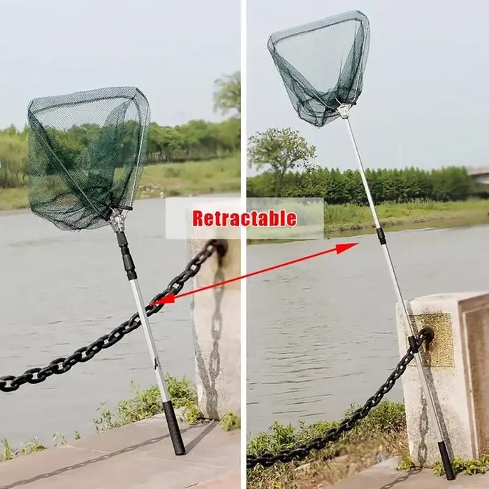 Filet d'atterrissage de pêche en alliage d'aluminium multifilament étendu jusqu'à 190cm pour pêcheurs débutants et experts toutes occasions