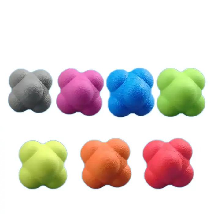 Balle de réaction hexagonale vitesse agilité entraînement balle en Silicone Coordination réflexe spo